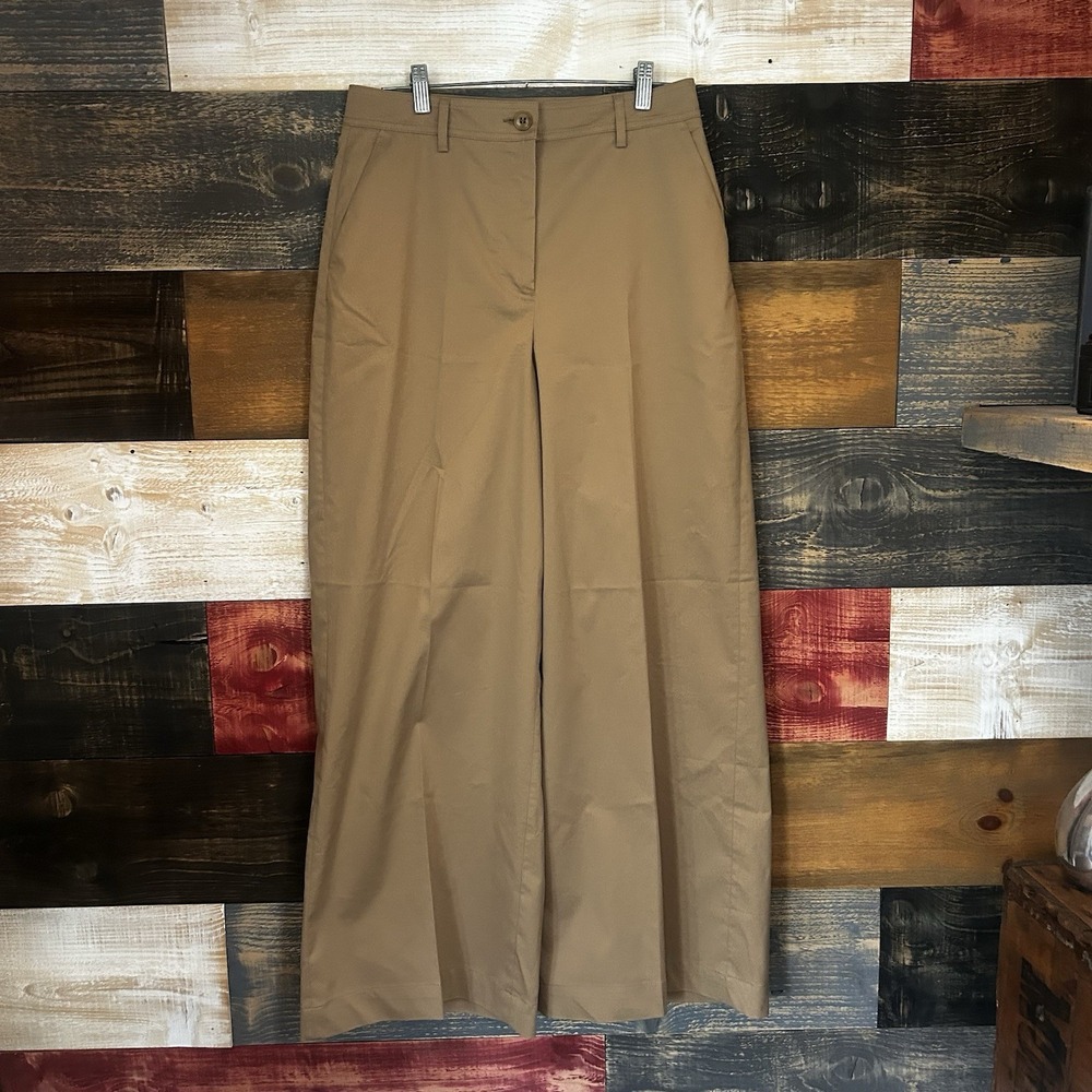 Essential Antwerp Women's Wide Leg Baggy Pants Trousers Beige Brown Size 30 40IT